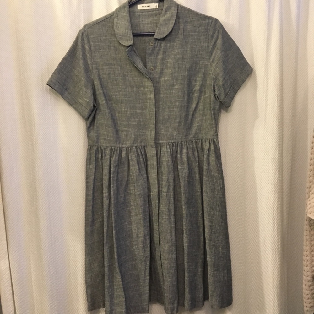 Clad and cloth chambray shirt dress